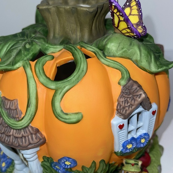 PartyLite Harvest Pumpkin Tea Light House Box P7316 Halloween Decor with candles - Picture 10 of 16